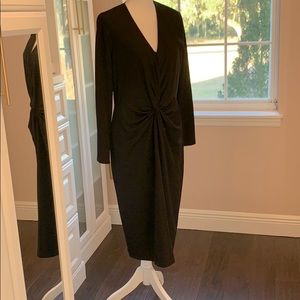 Long sleeve black dress